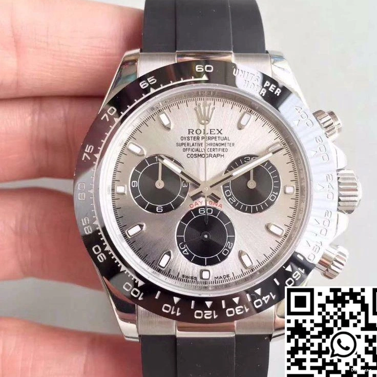 Factory Rolex 116519LN Daytona Cosmograph Dial Silver AR 0213